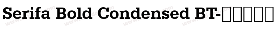 Serifa Bold Condensed BT字体转换